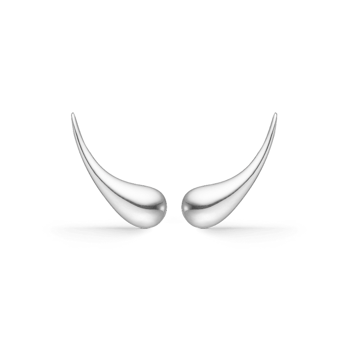 Mads Z Silver Poppy örhängen, droppformad design i blankt silver, modell 2110117-1