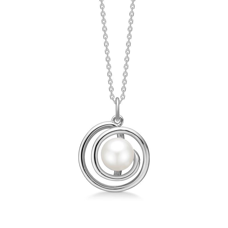 Mads Z Sølv Swirl Pearl Sølv Halskæde - Halskæde - 2123083