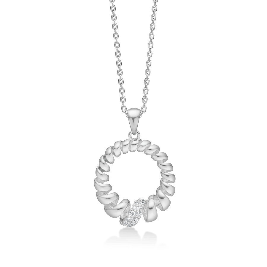 Mads Z Swirl White Topaz Sølv Halskæde - Halskæde - 2126159