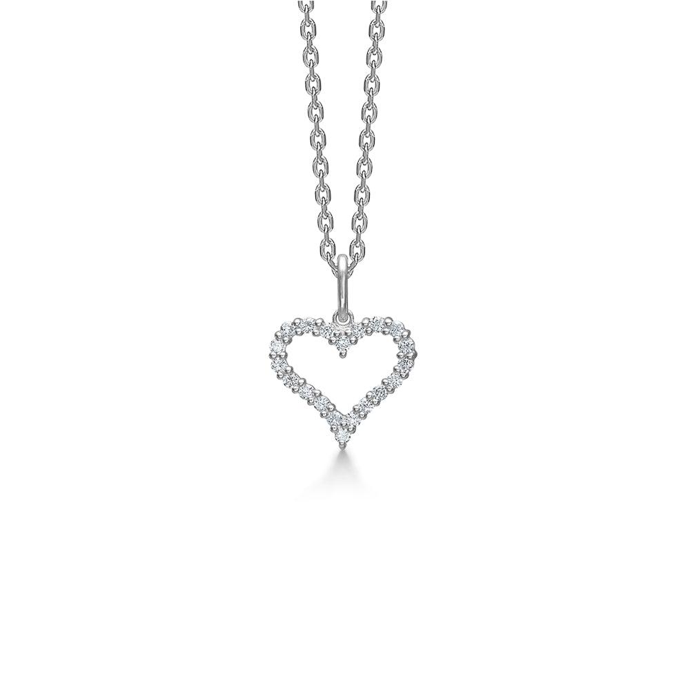 Mads Z Tender Heart 14kt Hvidguld Hjertevedhæng - Vedhæng - 1631320