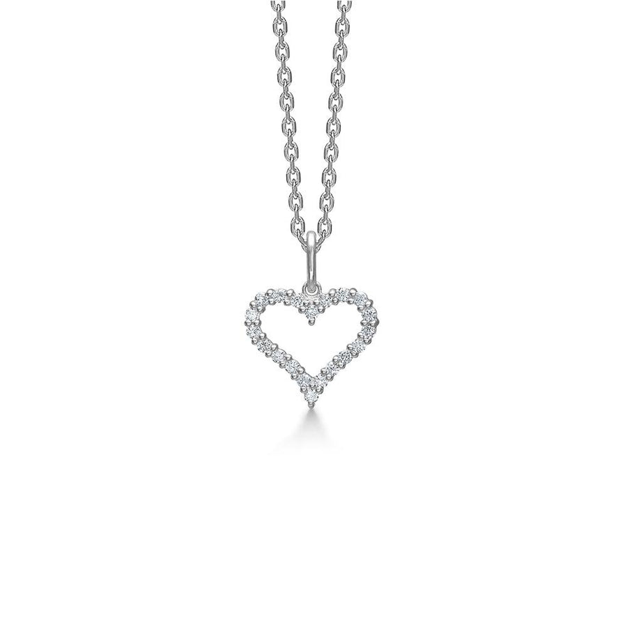 Mads Z Tender Heart 14kt Hvidguld Hjertevedhæng - Vedhæng - 1631320