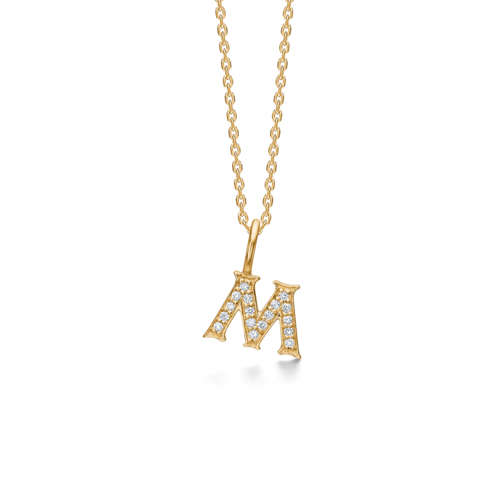 Mads Z Tender Love Bogstavs 14kt Guld Vedhæng m. Diamanter - Vedhæng - 1531100-013