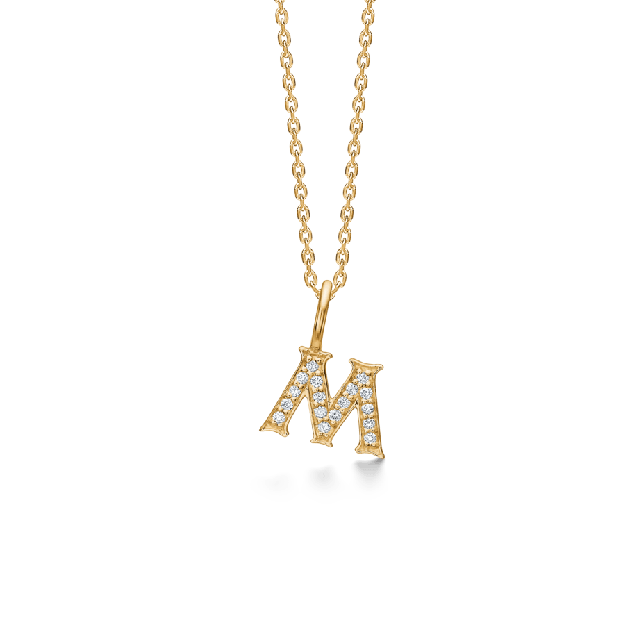 Mads Z Tender Love Bogstavs 14kt Guld Vedhæng m. Diamanter - Vedhæng - 1531100-013