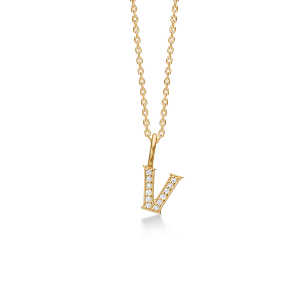 Mads Z Tender Love Bogstavs 14kt Guld Vedhæng m. Diamanter - Vedhæng - 1531100-021
