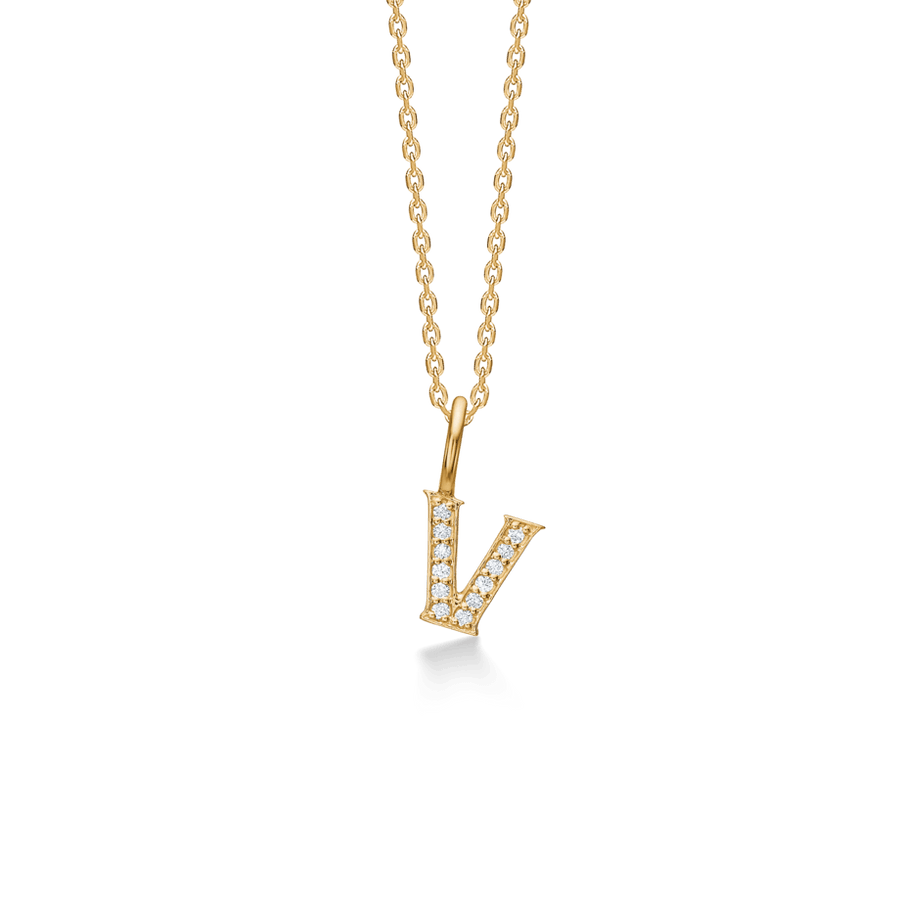 Mads Z Tender Love Bogstavs 14kt Guld Vedhæng m. Diamanter - Vedhæng - 1531100-021