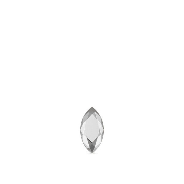 MARIA TASH 14KT Faceted White Gold Marquise Threaded Stud Earring - Øreringe - XMQFC-WG-W55-001