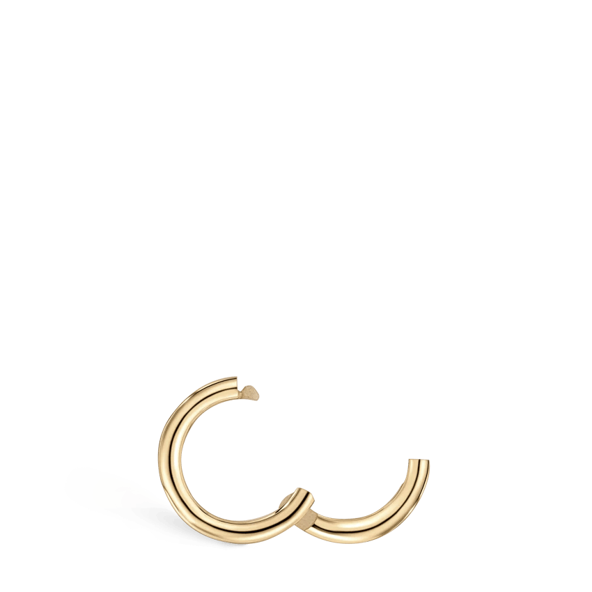 MARIA TASH 5mm Plain Gold Hoop - Øreringe - XR-YG-D5-G18
