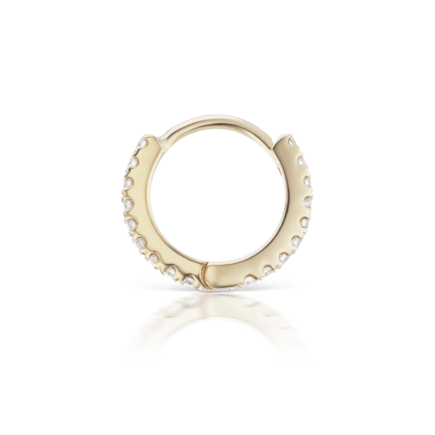 MARIA TASH Diamond Eternity Hoop 8mm 18kt - Øreringe - XETD-YG-D8