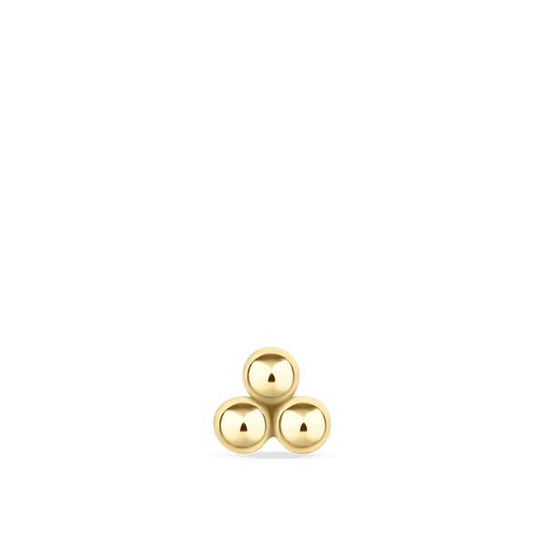 MARIA TASH Næsepiercing Ball Trinity 14kt - Piercinger til næsen - NBTR-YG-W25-NR-001