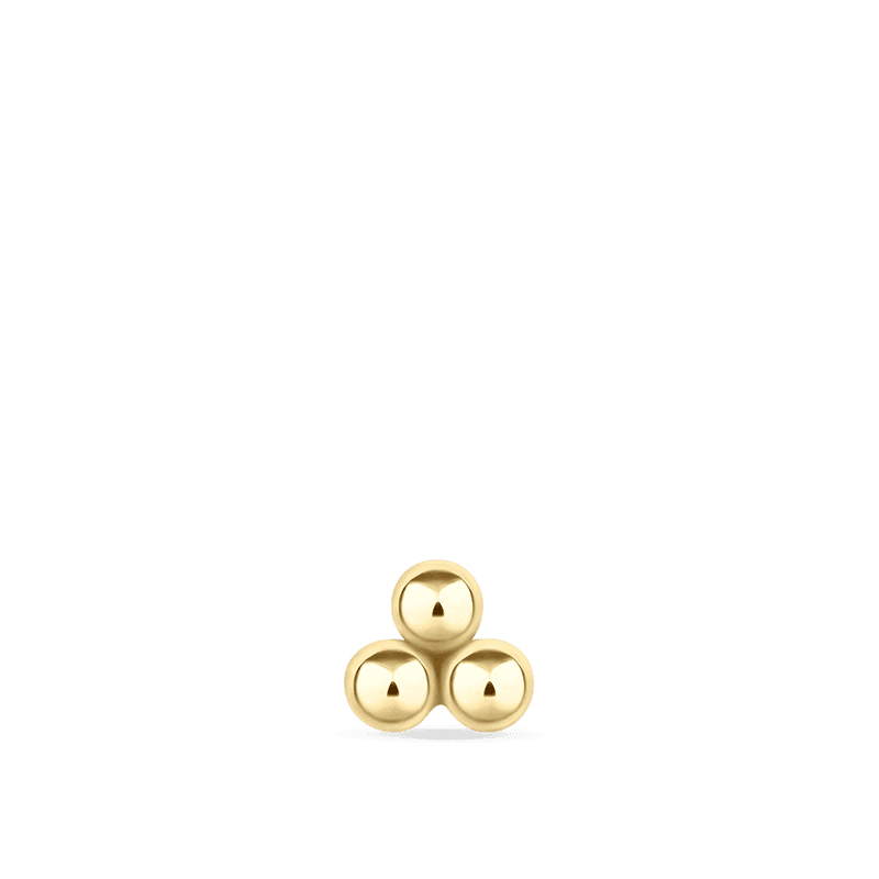 MARIA TASH Næsepiercing Ball Trinity 14kt - Piercinger til næsen - NBTR-YG-W25-NR-001