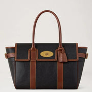 Mulberry Bayswater Black & Cognac Bio-Based Scotchgrain Väska
