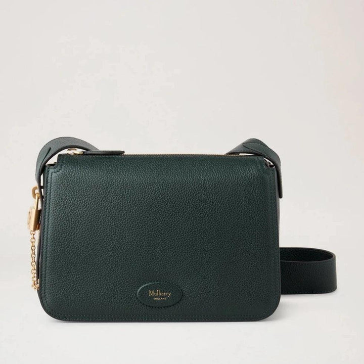 Mulberry Billie Small Classic Grain Mulberry Grön elegant axelväska i mörkgrönt läder, Modell hh8301205q633.