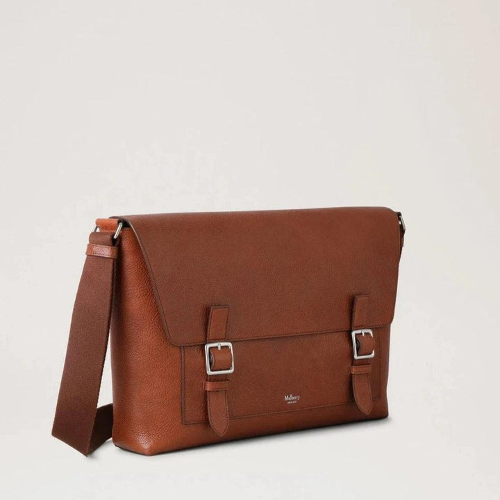 Mulberry Chiltern Crossbody Messenger Legacy NVT i brunt läder med spännen, modell HH9374275G110