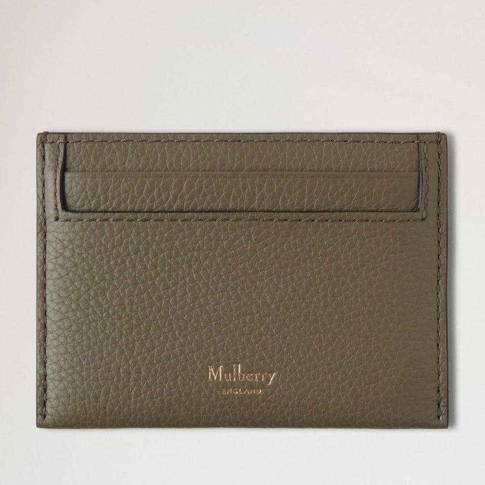 Mulberry Continental Credit Card Slip linnegrönt i strukturerat läder med kortfickor, modell RL4644205R563.