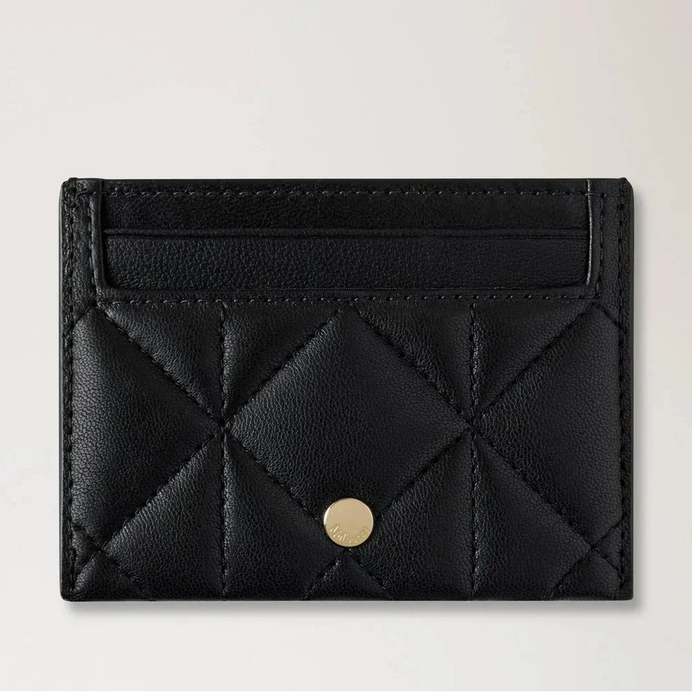 Mulberry Kreditkortsslip Svart Quiltning i svart quiltat läder med gulddetalj. Modell RL8898676A100