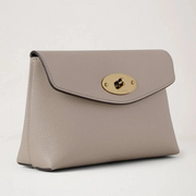 Mulberry Darley Cosmetic Pouch Cashmere Taupe Small Classic Grain Kosmetikpåse