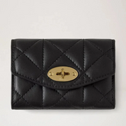 Mulberry Darley Folded Multi-Card Wallet Black Quilted Plånbok