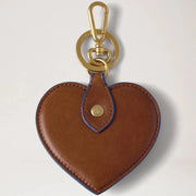 Mulberry Heart Keyring Oak-Pigment Blue Nyckelring