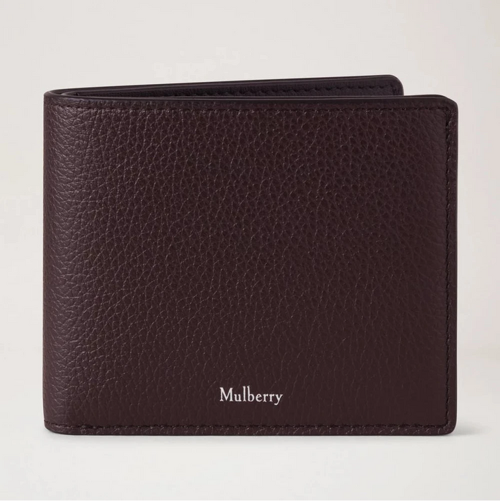 Mulberry Heritage 8 Card Plånbok Liten Glassic Grain Ebony, brun Plånbok i präglat läder, modell RL7395205A110