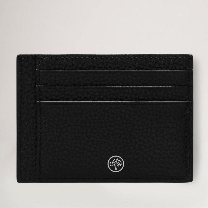 Mulberry Heritage Card Holder Small Classic Grain Black i präglat svart läder med tre kortfickor. Modell rl7400205a100