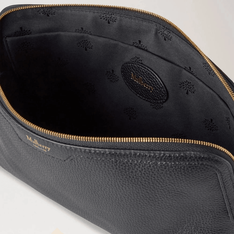 Mulberry Medium Cosmetic Pouch Small Classic Grain Black - Accessories - RL8319/205A100