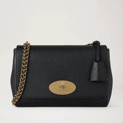 Mulberry Medium Lily Black Glossy Goat Väska