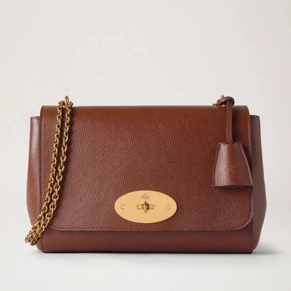 Mulberry Medium Lily Tvåfärgad ekläderväska med guldkedja och detaljer, modell HH0022552G110