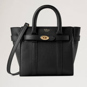 Mulberry Micro Zipped Bayswater Small Classic Grain Black Väska