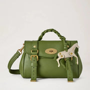 Mulberry Mini Alexa Chalk Horse Fern & Chalk Small Classic Grain Väska
