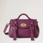 Mulberry Mini Alexa Orchid Bloom Heavy Grain Väska