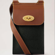 Mulberry Mini Antony Pouch Eco Scotchgrain Black/Cognac Väska