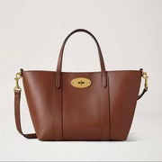 Mulberry Mini Bayswater Tote Small Classic Grain Two Tone Oak Väska