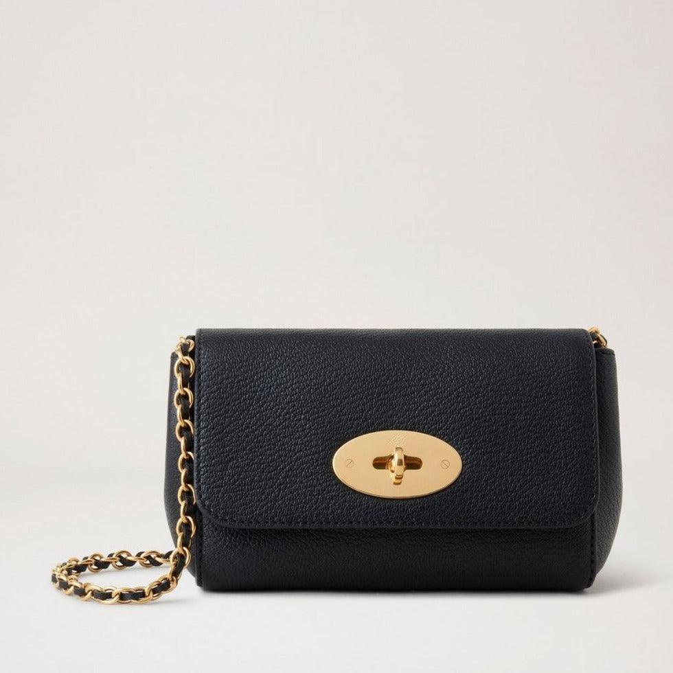 Mulberry Mini Lily Glossy Goat Black - New Size - Lily Taske - RL7943/874A100