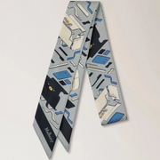 Mulberry Skinny Scarf Bayswater Workshop Light Grey Halsduk