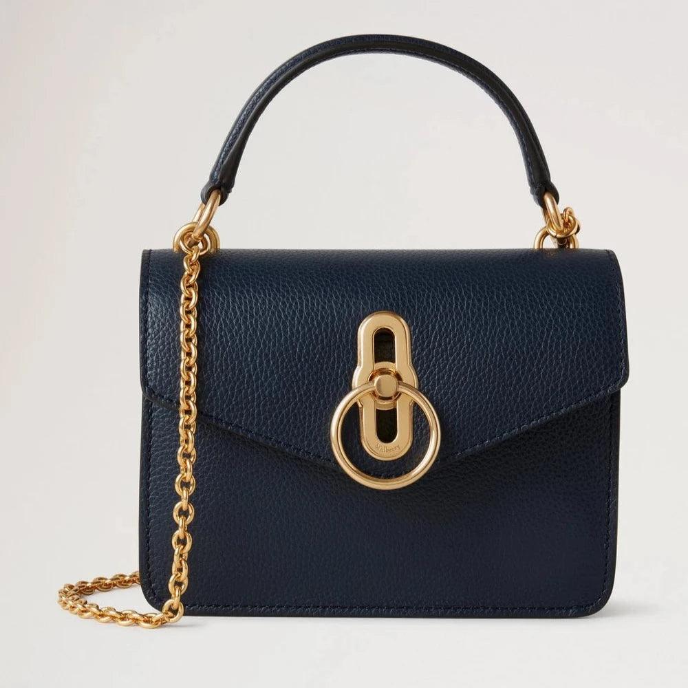 Mulberry Liten Amberley Crossbody Night Sky Small Classic Grain med guldkedja och klassiskt spänne. Modell RL6509205U888.
