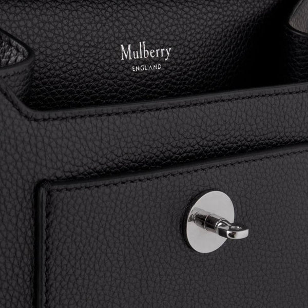 Mulberry Small Antony Small Classic Grain Black Silver Tone - Antony Taske - HH9190/205A100