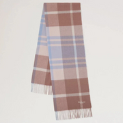 Mulberry Small Check Merino Wool Scarf Autumn Rose Poplin Blue Halsduk