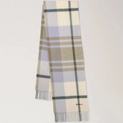 Mulberry Small Check Merino Wool Scarf Eggshell & Olive Halsduk