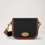 Mulberry Small Darley Satchel Black & Cognac Bio-Based Scotchgrain Väska