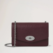 Mulberry Small Darley Small Classic Grain Black Cherry Väska