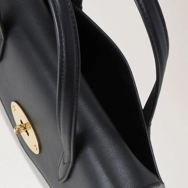 Mulberry Small Darley Top Handle Black Micro Classic Grain - Darley - RL8678/587A100
