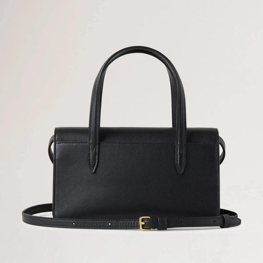 Mulberry Small Darley Top Handle Black Micro Classic Grain - Darley - RL8678/587A100