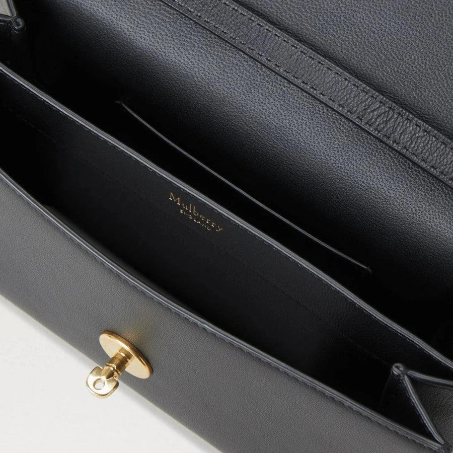Mulberry Small Darley Top Handle Black Micro Classic Grain - Darley - RL8678/587A100
