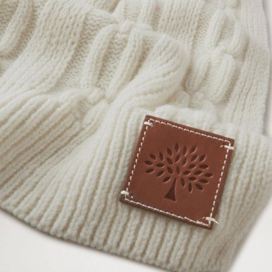 Mulberry Softie Chain Cable Knit Scarf Ecru - Tørklæder - VS4760/969H135
