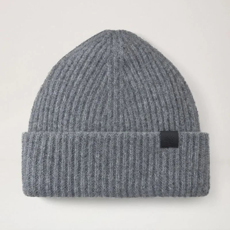Mulberry Tree Chunky Wool Beanie mörkgrå i ribbad ull med vikt kant, modell VH4157153C912-1