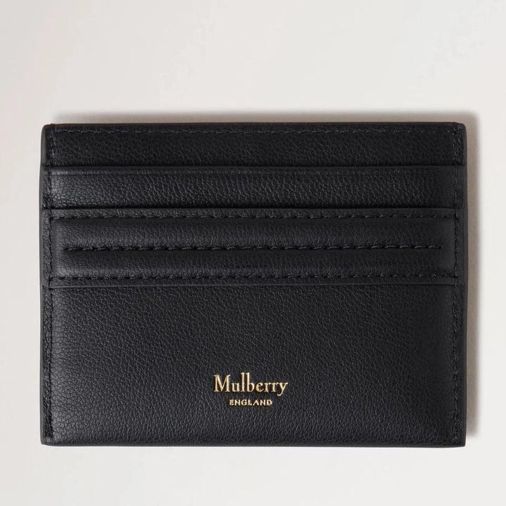 Mulberry Tree Credit Card Slip Black visar upp en elegant kreditkortshållare i svart läder med synliga kortfickor. Modell RL7895587A100.