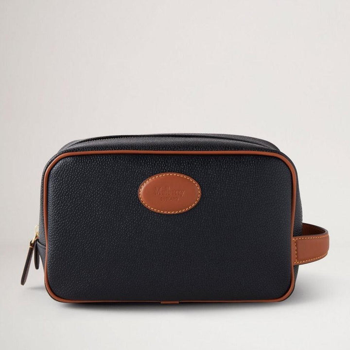 Mulberry Wash Case Eco Scotchgrain Black/Cognac - - RL7430/127A340