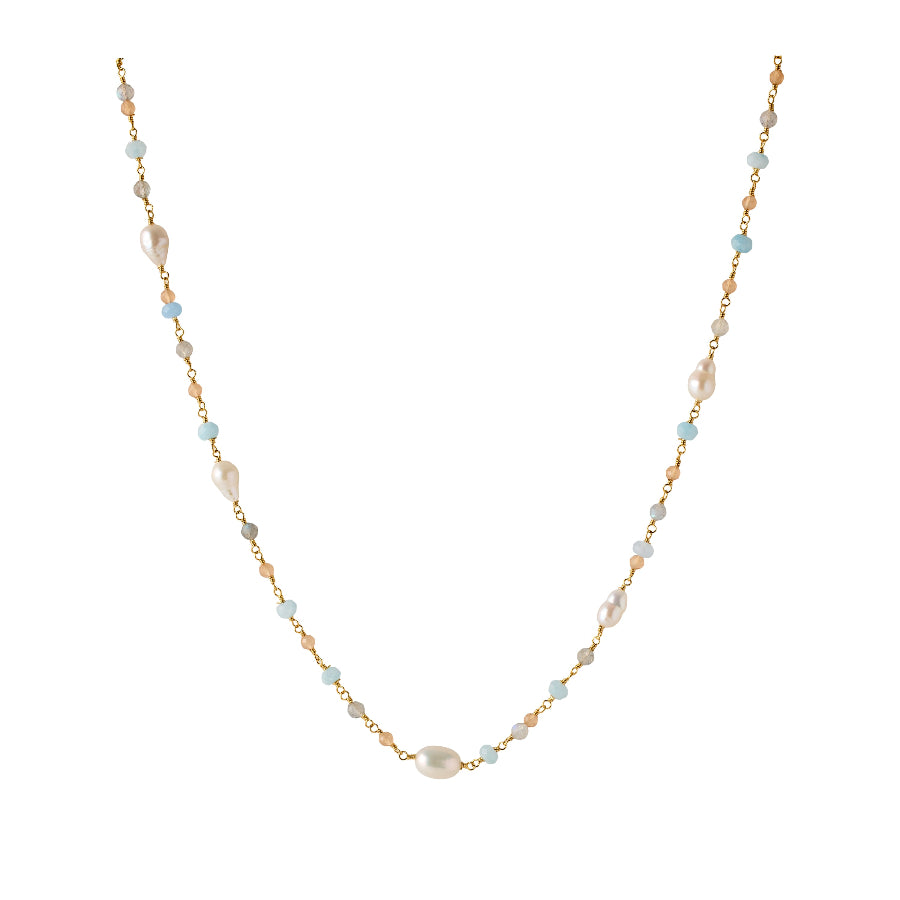 Pernille Corydon Mellow Blue Necklace - Guldpläterad