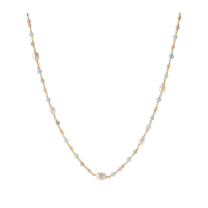 Pernille Corydon Mellow Blue Necklace - Guldpläterad