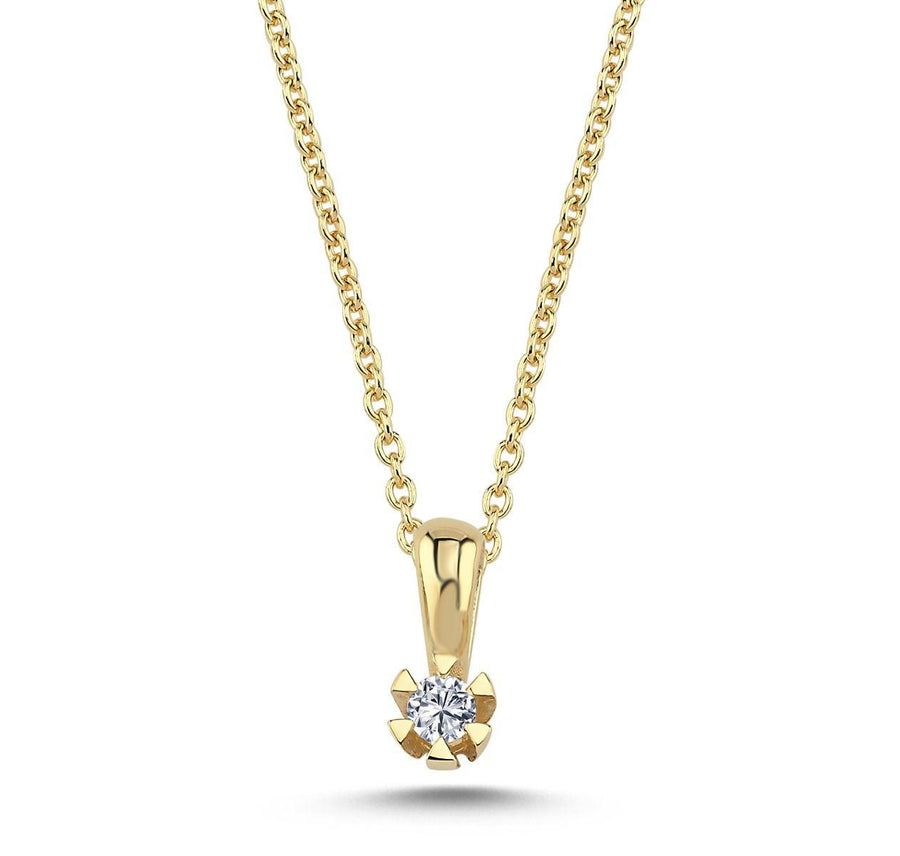 Nuran 14kt Star Vedhæng 0.03ct W.Si - Vedhæng - V1964-003-PATZRG